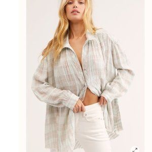 Free People We the Free Lela Plaid Tunic